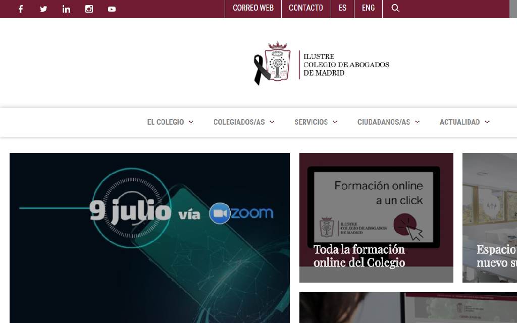 El Colegio de Abogados de Madrid estrena nueva web y renueva su imagen corporativa
