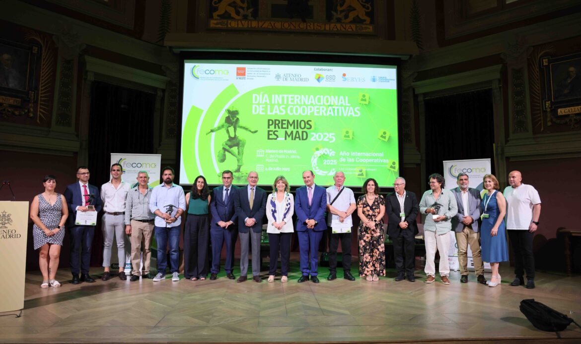 Las cooperativas madrileñas celebran su fuerza transformadora en los Premios ES_MAD 2025