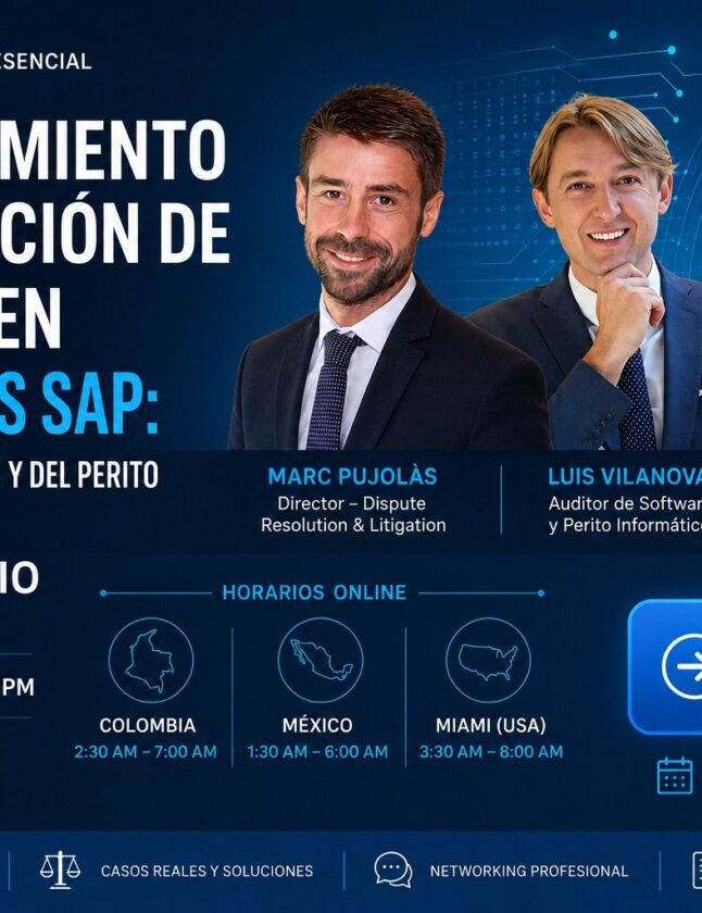 Deloitte Legal, EJASO ETL, AUSAPE y Legal Auditors analizan los litigios en proyectos SAP